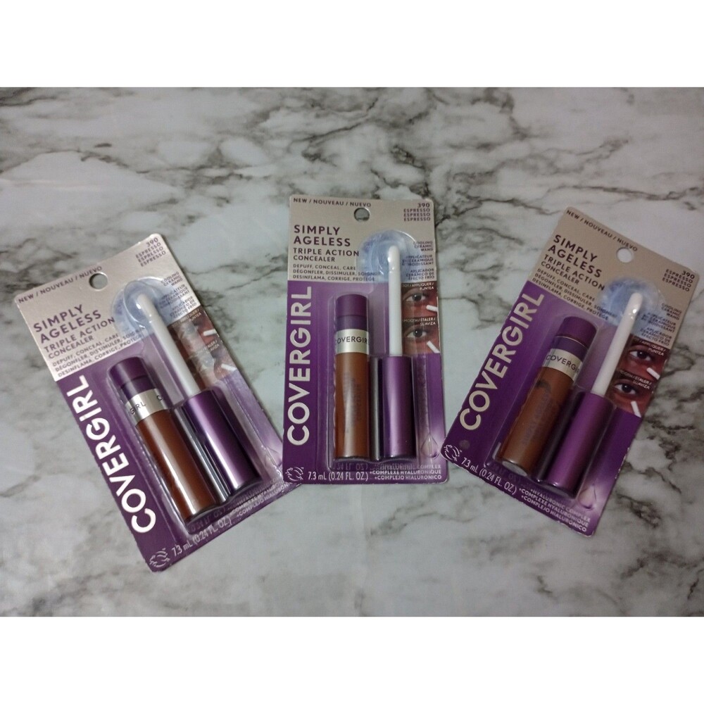 (Bundle) NIP 3 Covergirl Simply Ageless Triple Action Concealer Espresso 390